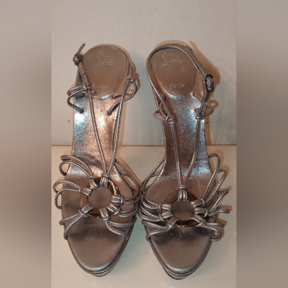 Christian Louboutin Metallic Sandals - Picture 2 of 15